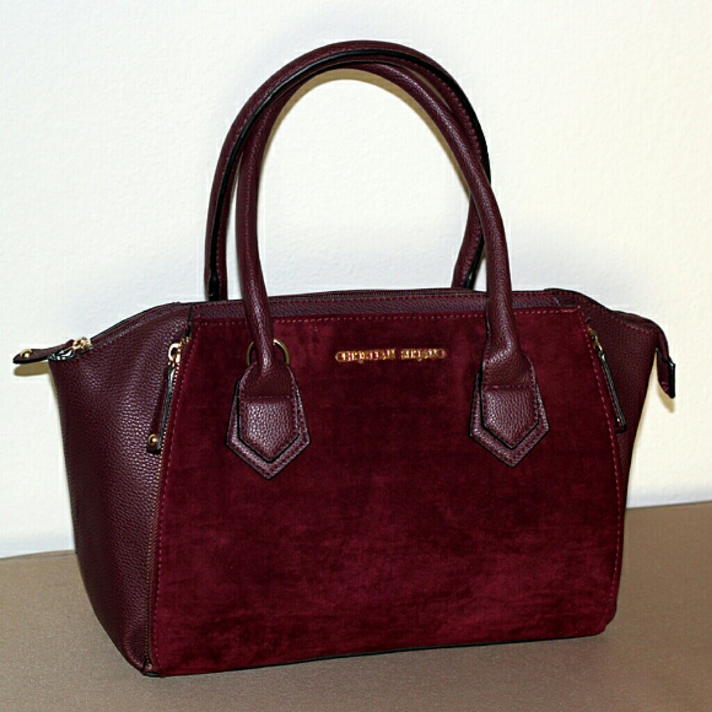 Christian Siriano Wine Priya Crossbody Satchel